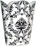 WB1275 - White on Black Damask Wastepaper Basket