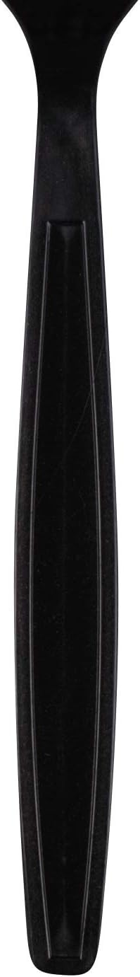 Karat [7 - 1000 ct] Heavy Duty Plastic Forks Individually Wrapped - Sturdy Disposable Forks for Restaurants &amp Food Trucks | Black