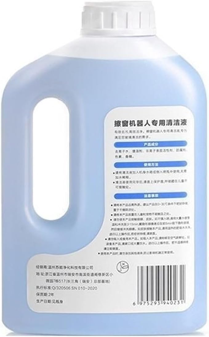 Window Cleaning Robot Cleaning Solution Compatible With ECOVACS Winbot W1 Pro/W2 Pro Omni/ W1/W1SPRO/W2/W2SPRO Glass Cleaner Liquid(2Pack)