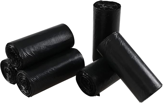13 Gallon Black Garbage Bags Tall Kitchen Trash Bag 6 Rolls 150 Bags