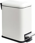 JM.YIPENG Bathroom Rubbish Bin 5 Litre Cosmetic Bin Small Waste Bin with Soft Close Lid Bathroom Bin for Toilet Bathroom Bedroom Living Room White