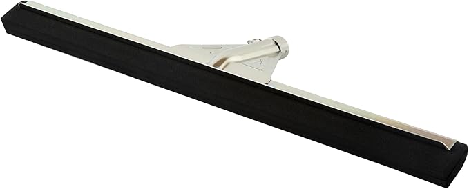 Restaurantware-SQUEEGEE ONLY: Clean Tek Professional 21.75 Inch Floor Squeegee 1 Broom With Double Rubber Blade - Handle Sold Separately Heavy-Duty Steel Wiper For Concrete Floor