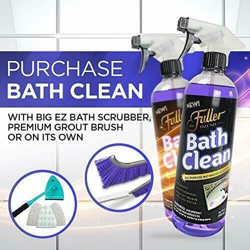 Fuller Brush Bath Clean – 24 oz Bathroom Cleaner Bottle with Spray– Dissolves Soap Scum Hard Water Stains &amp Mineral Build-Up – For Sinks Showers &amp Tubs – Pack of 1