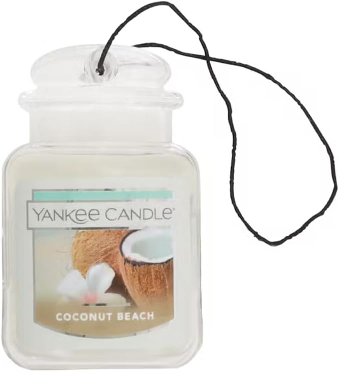 Yankee Candle Car Air Fresheners Island Drive Variety Pack1 Bayside Cedar 1 Coconut Beach 1 Iced Berry Lemonade 1 Ocean Air 1 Pink Sands and 1 Sun &amp Sand 0.96 OZ (Pack of 6)
