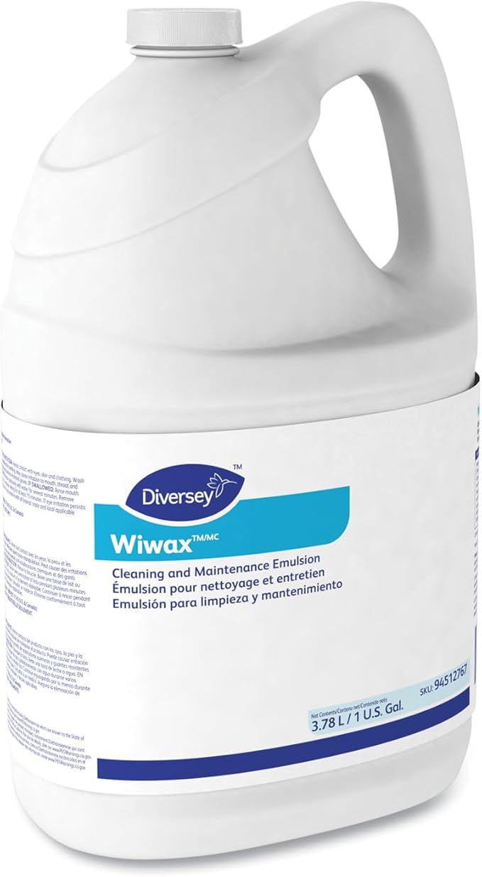 Diversey 94512767 Wiwax Cleaning &amp Maintenance Emulsion Liquid 1 gal Bottle 4/Carton