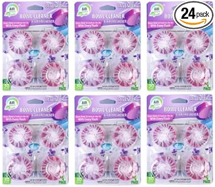 Toilet Bowl Cleaner Tablets Multi-Function Automatic Deodorizing Deep Cleaning Yellow Stain and Odor Removal 6/24 Packs