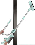 Window Cleaner Tool Kit with Telescopic U Shaped PoleSqueegee for Window WashingWater SprayableRotatable Cleaning HeadClean Inside and Outside Windows Without Leaving Dead Ends