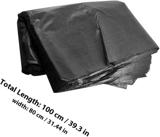 COHEALI 50pcs Heavy Duty Large Garbage Bags 80x100cm Black Trash Bags for Kitchen Office Outdoor Use Suitable for 100l Bins Commercial Contractor Waste Disposal