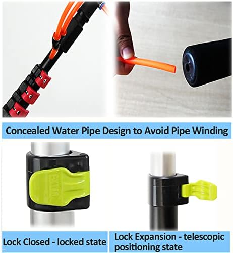Telescopic Glass Cleaning BrushSolar Panel Brush Water Fed Window Washing Kit with Extension Pole Telescopic Extension Pole Cleaning Kit for Window Cleaning Photovolt