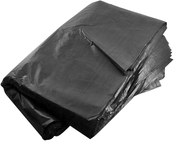 50pcs Large Heavy Duty Commercial Garbage Bags 80x100cm Contractor Trash Bags for 100l Kitchen Outdoor and Office Waste Disposal