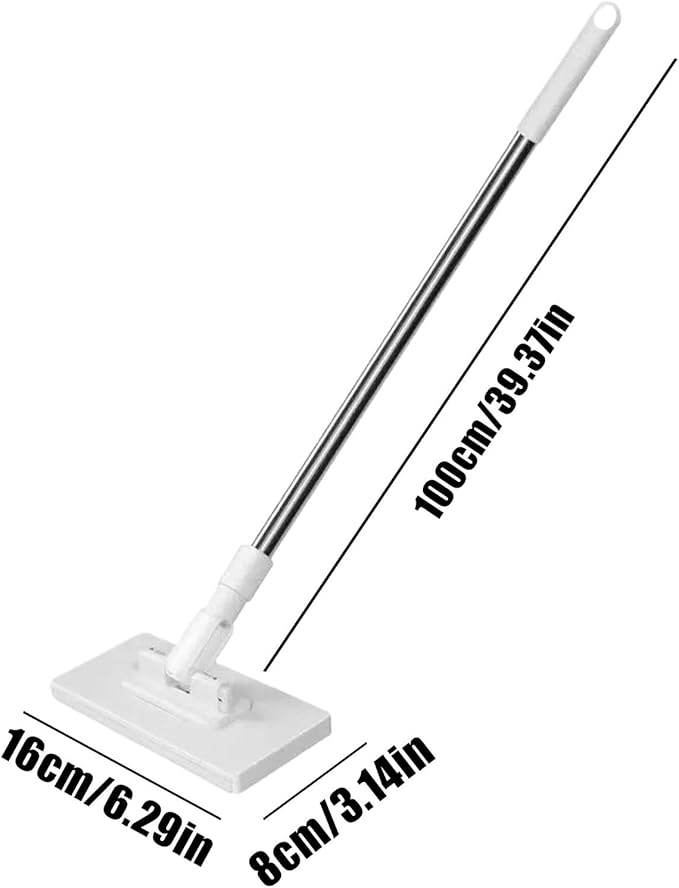 Lazy Mop Clip On - Disposables Dust Mop With 10 Reusable Cloths Automatic Cloth Changing Hands-free Mini Mops With 360°Rotating HeadCompatible With Reusable Towels &amp Disposables Wipes For Floor