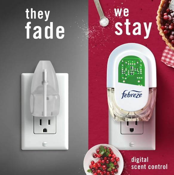 F.e.b.r.e.z.e Odor-Fighting Fade Defy Plug Air Freshener (2) of 0.87 fl oz Refills (Cranberry Crumble)