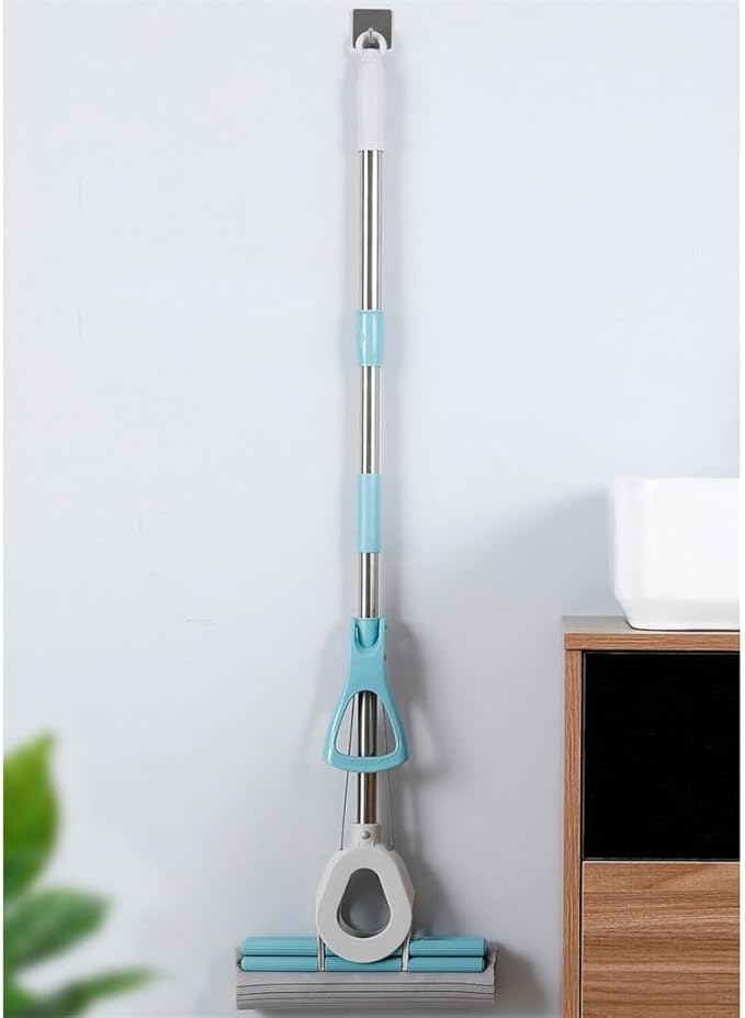 Hand Wash Free Rubber Mop Row Roller Squeeze Water Lazy Floor Absorbent Sponge