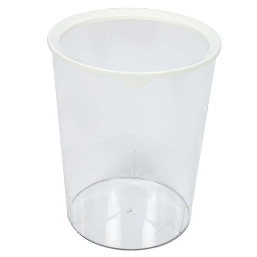 NUOBESTY Transparent Round Trash Bin Large Capacity Household Storage Container Lightweight Plastic Waste Basket for Home Office Kitchen with Simple Elegant Design
