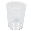 NUOBESTY Transparent Round Trash Bin Large Capacity Household Storage Container Lightweight Plastic Waste Basket for Home Office Kitchen with Simple Elegant Design
