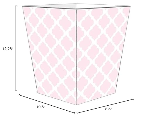 Marye-Kelley WB2989-Chelsea Grande Light Pink Wastepaper Basket