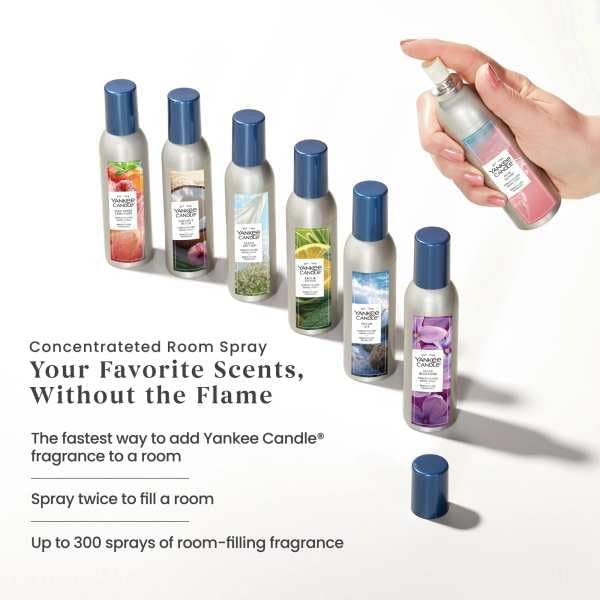 Yankee Candle Concentrated Air Freshener Room Spray Lemon Lavender Midsummer's Night Clean Cotton (1 Ea.) (Variety Pack)