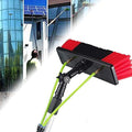 Glass Cleaning Brush Home Water Fed Telescopic Pole Kit Solar Panel Brush Rotating for Photovoltaic Panel12M Solar Panel Cleaning Pole with Water Spray Brush Extendable Truck Window Cleaner