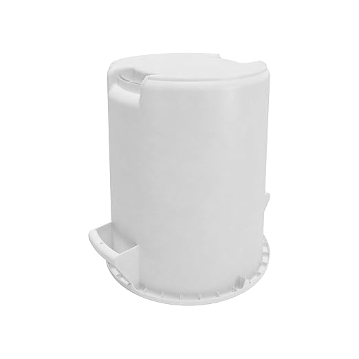 SPARTA Bronco Waste Container Trash Container Round Trash Bin for Disposal 10 Gallons White (Pack of 6)
