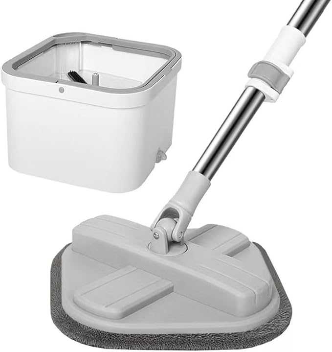 Mop Spray Cleaning Rotating Bucket Square Home No Hand Wash Floor Flat Set