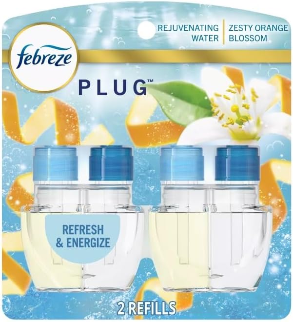 Generic Febreze Odor-Fighting Fade Defy Plug Air Freshener (2) of 0.87 fl oz Refills-NEW EXOTIC EDITION (Refresh &amp Energize)