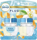 Generic F.e.b.r.e.z.e Odor-Fighting Fade Defy Plug Air Freshener (2) of 0.87 fl oz Refills-Limited Edition (Refresh &amp Energize) Clear
