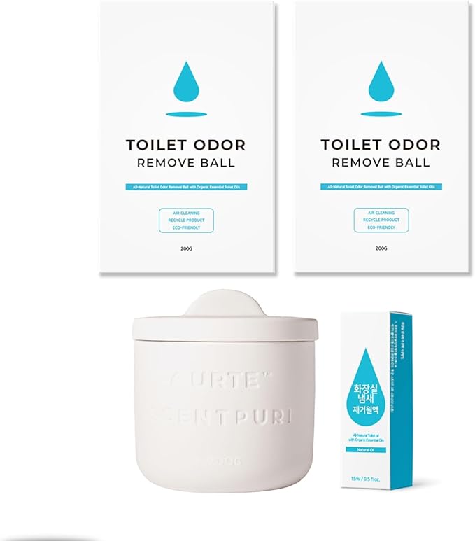 Toilet Odor Eliminator Balls 2ea Oil Refill for Toilet Odor 1ea Scentpuri Set