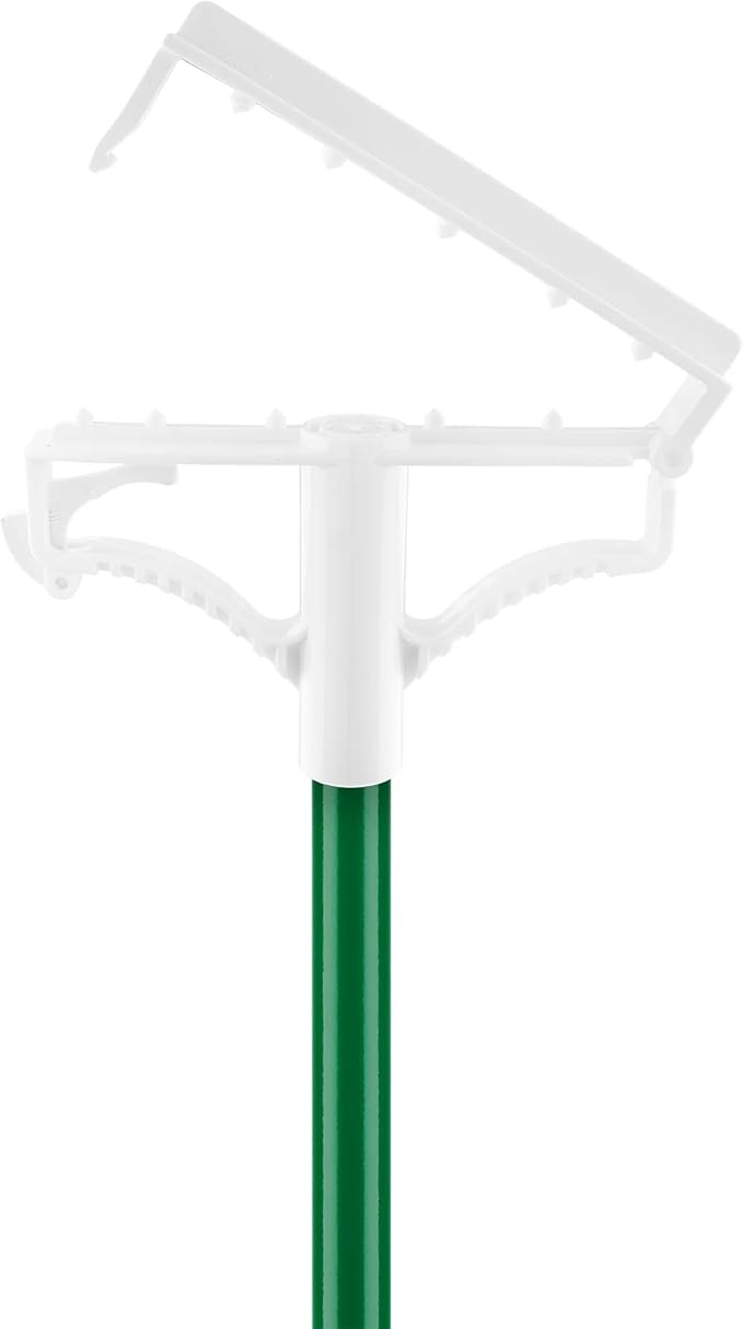 Cotton Blend Wet Mop with Steel Handle Green and White
