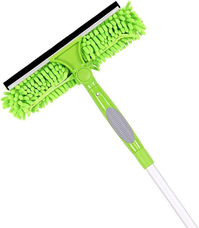 Magnetic Window Cleaner Bright Tools Telescoping High Window Cleaner Window Cleaning Equipment58-80cm Long Telescopic Pole Best for Long Reach Window