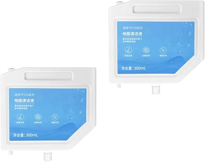300ML Capacity 。Compatible for Dreame S10 /L10s Ultra / S10 Pro S10 Plus。 Floor Cleaner Liquid Cleaning Solution Vacuum Cleaner Spare Parts(2pcs)