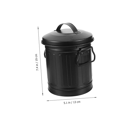NUOBESTY Office Trash Bin Creative Garbage Can Lid for Bedroom Home Rubbish Can Pencil Cup Wastebasket