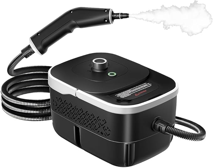 High Pressure Steam Cleaner Household Handheld Steam Cleaner with 1500W High-Power Steam 1.6L Capacity Water Tank Adjustable 3-Mode Output Portable Cleaner for Kitchen Fume Sofa (Regular version)