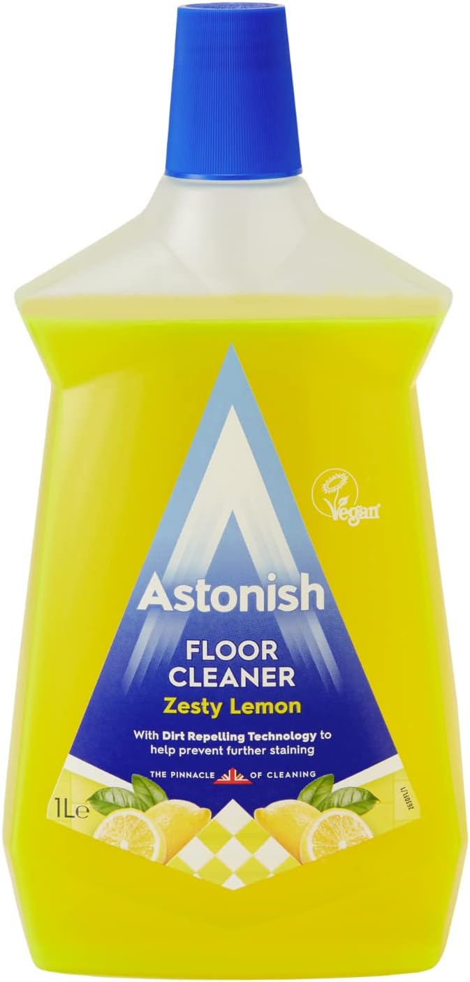 Astonish Home Bundle - Includes Streak Free Window &amp Glass Cleaner Spray Bottle With Vinegar For Deep CleaningMulti Purpose Cleaning Spray With The Added Power Of Bleach &amp Zesty Lemon Floor C