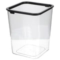 Transparent Square Garbage Bin Wastebasket for Home Office Bedroom Bathroom Compact Plastic Trash Can with Firm Bagging Modern Design for Household Storage and Recycling