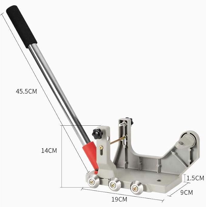 Tile Grout Cleaning Machine with Angle Grinder Adjustable Frame &amp Blades Set 45.5cm Push Rod for Standing Operation Includes Standard &amp Premium Cutting Discs