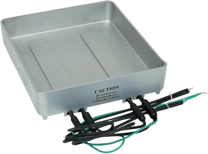 75 Refrigeration Condensate Remover Drain Pan - For commercial refrigerators freezers and vending machines with defrost cycles - Fridge Drain Pan - 75 oz. 120 VAC 320 Watts - 10 x 9 x 2-3/4