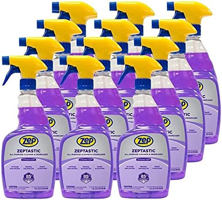 Zep Zeptastic All-Purpose Cleaner and Degreaser - 32 oz (Case of 12) 325712 - Refreshing Lavender Fragrance Cuts Through Grease and Grime Powerful No Rinse Formula