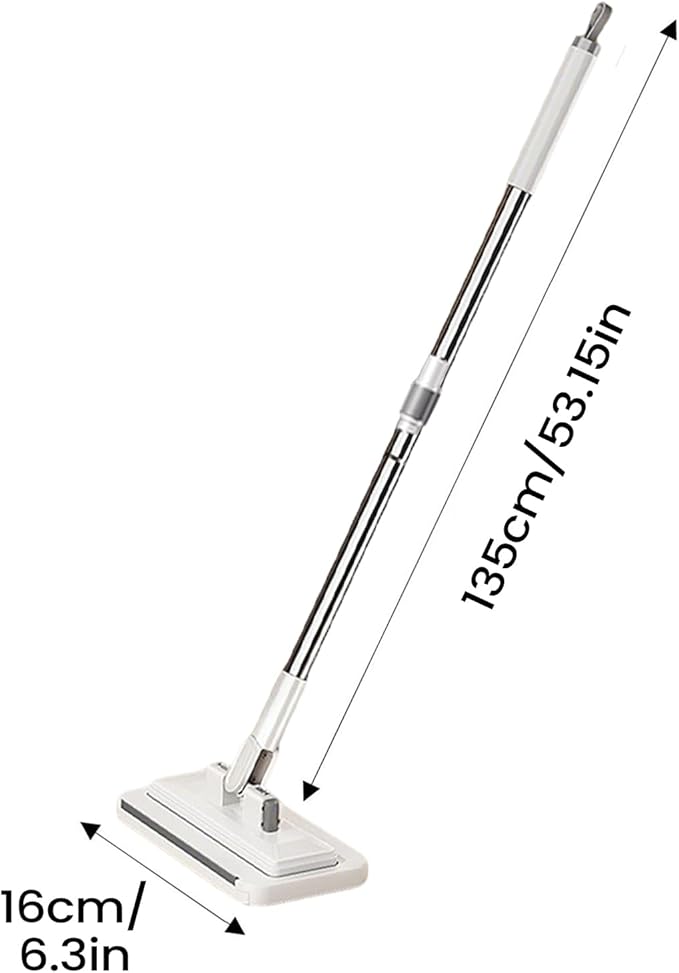 Mini Mop – Cleaning Tool with Non-Contact Clip Design and 2 Reusable Cloths – Mini Zero Contact Mop for Cleaning Home Kitchen Living Room Wood Floor Tile Floor Laminate