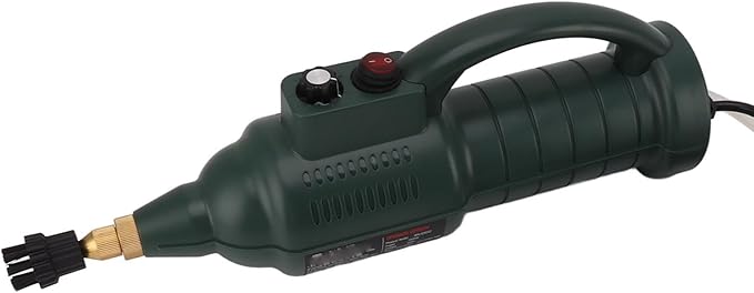 Steam Cleaner Portable Steam Cleaner 3BAR Air Pressure Smart Portable with 3 Brush Heads for Kitchen (Military Green US Plug 220V)