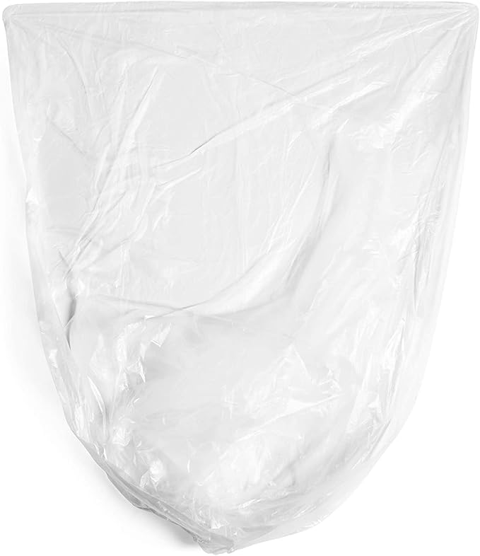 Aluf Plastics High Density Trash Bags 26 Gallon 250 Count 16 Micron (eq) 29 x 44 Clear for Bathroom Office Industrial Commercial Janitorial Municipal Recycling