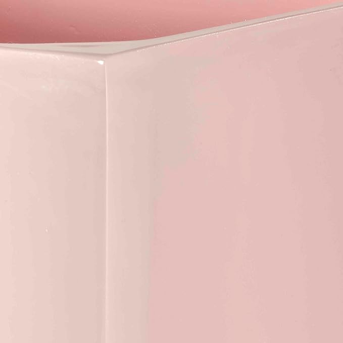 Izod - Wastebasket Decorative Trash Can Resin Home Accessories Guest Bathroom Dorm Room Essentials (Marina Collection Pink)