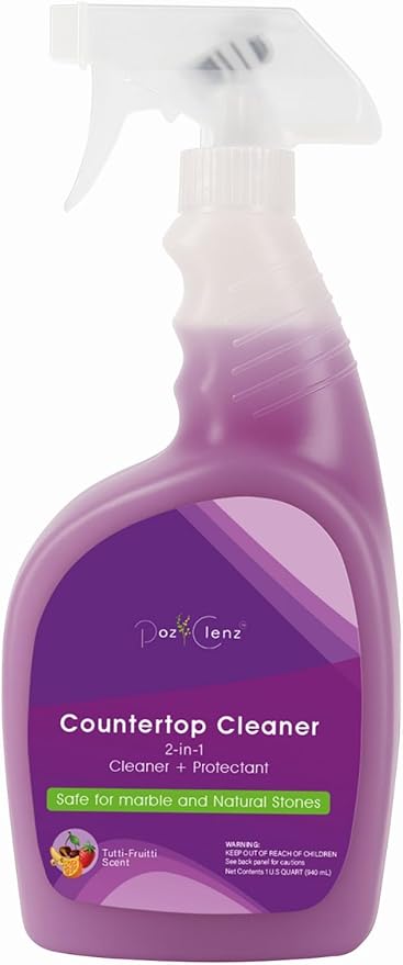 2-in-1 Countertop Cleaner + Protectant. Neutral pH Formula for Marble Granite Quartz &amp Engineered Stone. Safe Around Stainless Steel &amp All Water-Safe Surfaces.