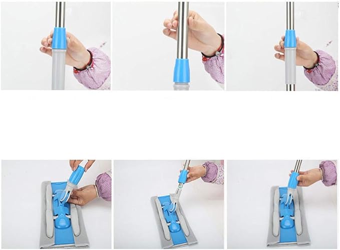 Mop Flat Plate to Wipe The Earth Artifact Household Wood Floor Mop Clamped Wet and Dry Dual-use Bed Take It Off(E)