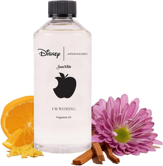 Aroma360 | Disney | I’m Wishing Fragrance Oil Blend | Princess Snow White | Luxury Essential Oil Diffuser | Aromatherapy Scent Diffuser Oil | Orange Aldehydes &amp Jasmine 16.9 fl oz 500mL