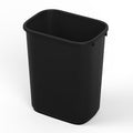 28 Qt. / 7 Gallon Black Rectangular Wastebasket Trash Can