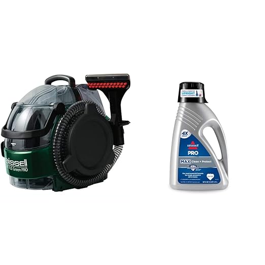 BiSSEll Little Green Pro Commercial Spot Cleaner BGSS1481 &amp Bissell 78H63 Deep Clean Pro 4X Deep Cleaning Concentrated Carpet Shampoo 48 Ounces - Silver