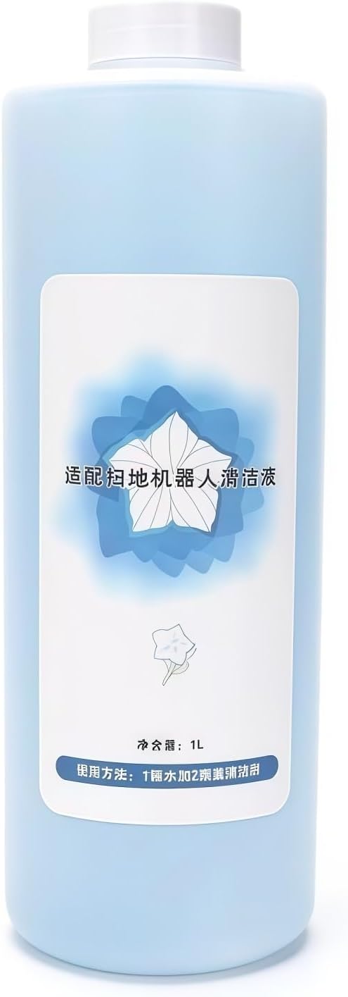 1L Large Capacity Vacuum Cleaner Floor Cleaning Solution Compatible With ECOVACS Deebot N9＋T10 OMNI/T10 TURBO/X1 OMNI/X1 TURBO Quick Floor Cleaning Solution(1L 5pcs)