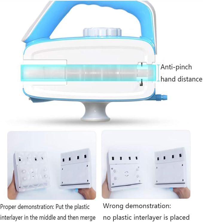 Magnetic Window Cleaner Double-Side Magnetic Glass Cleaner 3-Speed Adjustable Magnetic Force Ultra-Strong Both Side Glass Surface Cleaning Brush Wiper Tools with Ergonomic Handle Design