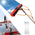 Glass Cleaning Brush Home Water Fed Telescopic Pole Kit Solar Panel Brush Rotating for Photovoltaic Panel12m/39FT Telescopic Window Cleaning Pole with Water Fed Brush Extendable Cleaner for