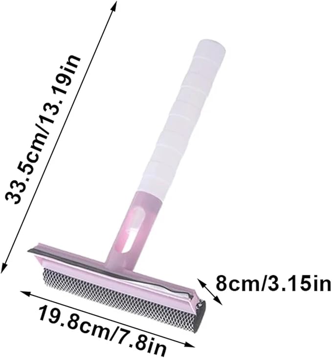 Window Wiper Glass Cleaner for Bathroom Glass Cleaning Brush with Spray WindowHousehold Cleaning Tools ﻿(Green)